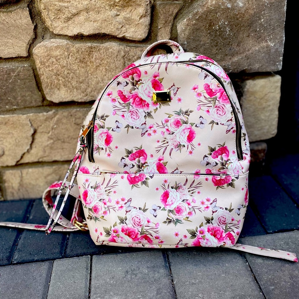 Call It Spring Backpack Flower and Butterfly Pink Print
